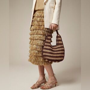 NWOT JCREW HANDKNOTTED RAFIA SUMMER SHOULDER BAG